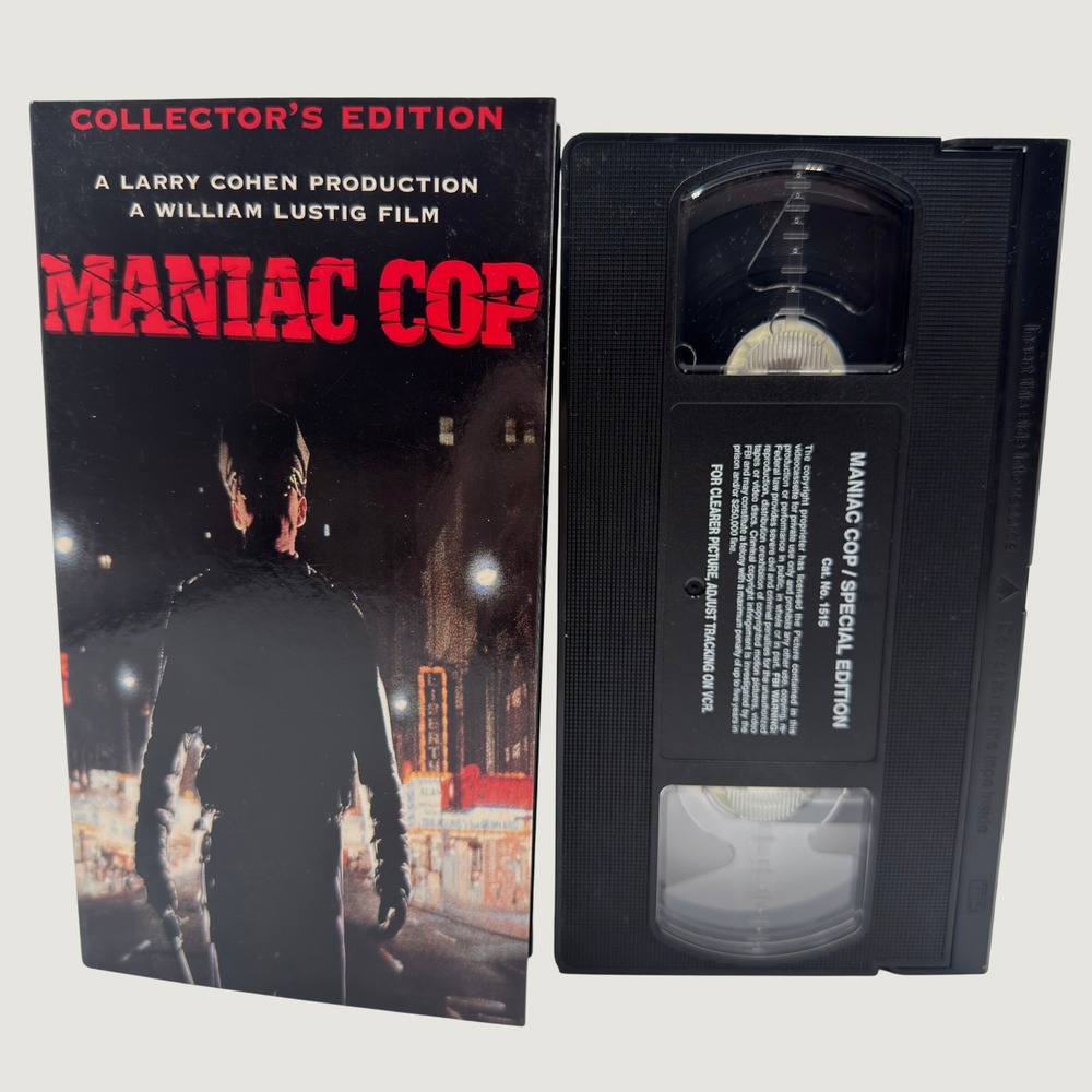 Maniac Cop VHS Special Edition Collector's Gatefold Anchor Bay 1997 Horror Movie